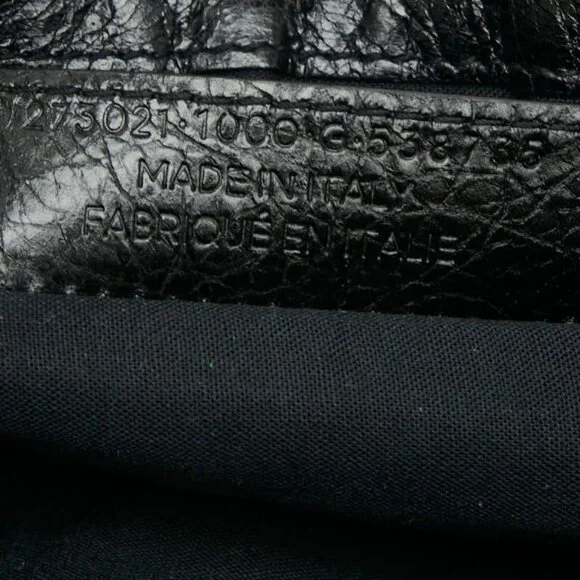 Balenciaga Classic Clip M Clutch Bag Pouch Black Leather - Picture 8 of 9